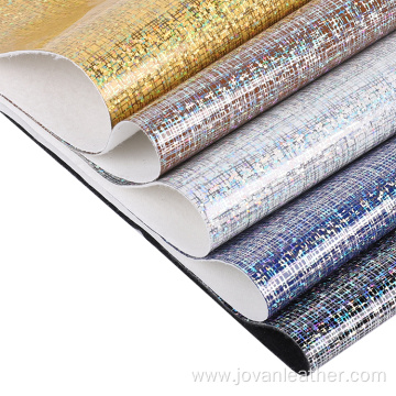 Glitter Pu Faux Leather Fabric For Shoes Bags